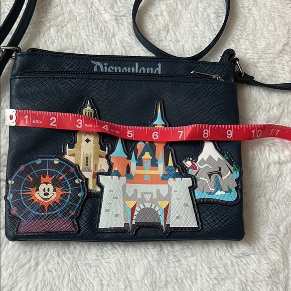 Disney Crossbody Bag with Castle and Ferris Wheel Design - Black and Multicolor - Picture 7 of 7